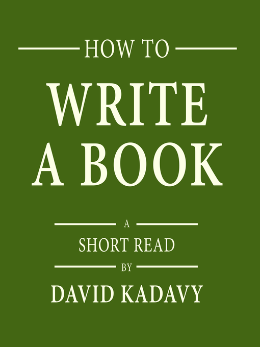 Title details for How to Write a Book by David Kadavy - Wait list
